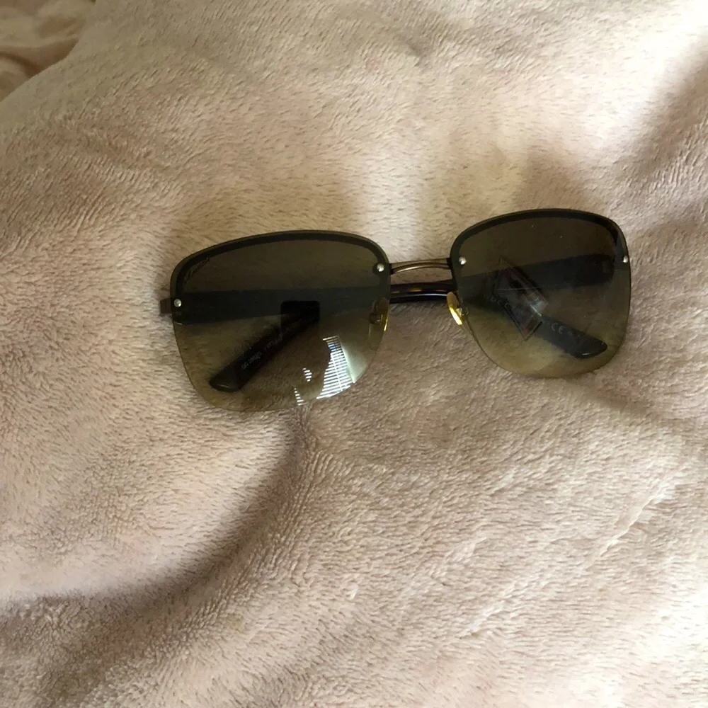 Gucci Brown Tortoiseshell Authentic  Unisex Aviator Sunglasses, Green Tint Lense - Picture 8 of 8